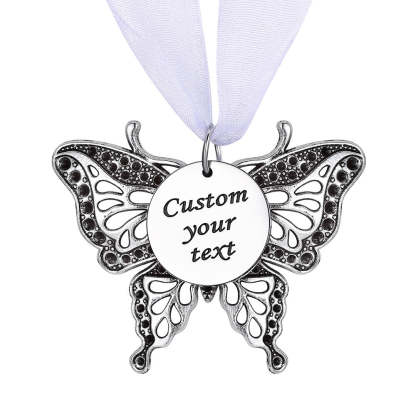 Personalized Text Christmas butterfly Ornament Christmas gift