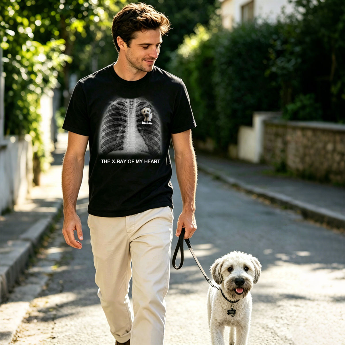 Custom "X-Ray of My Heart" Text T-Shirt bday gift