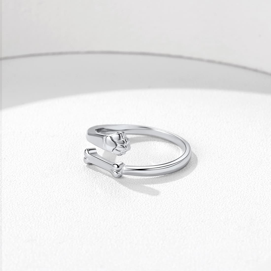 Custom4U Bone Shaped Adjustable Name Ring