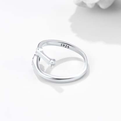 Custom4U Cat Paw Adjustable Ring Silver