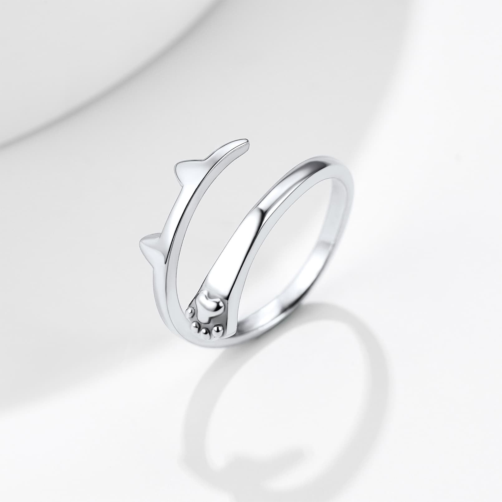 Custom4U Cat Paw Open Ring