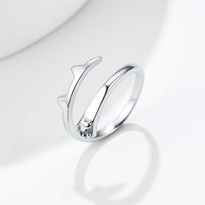 Custom4U Cat Paw Open Ring