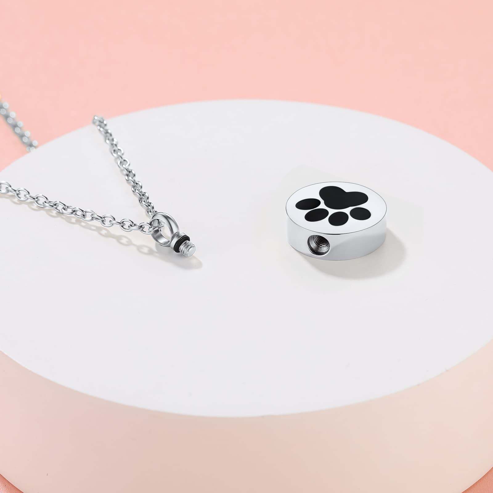 Custom4U Cremation Pendant Necklace Steel