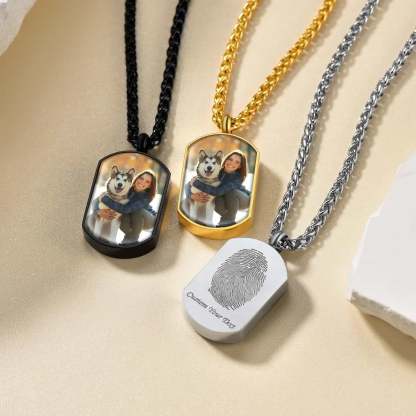 Custom4U Dog Tag Photo Urn Necklace 3 Colors