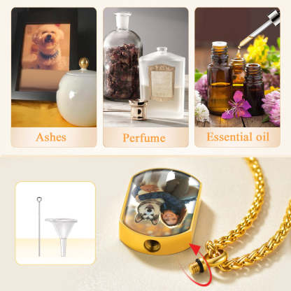 Custom4U Dog Tag Photo Urn Necklace