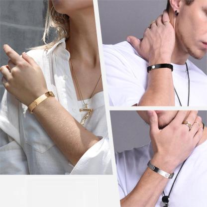 Custom4U Personalized Medical Alert Bracelets model show