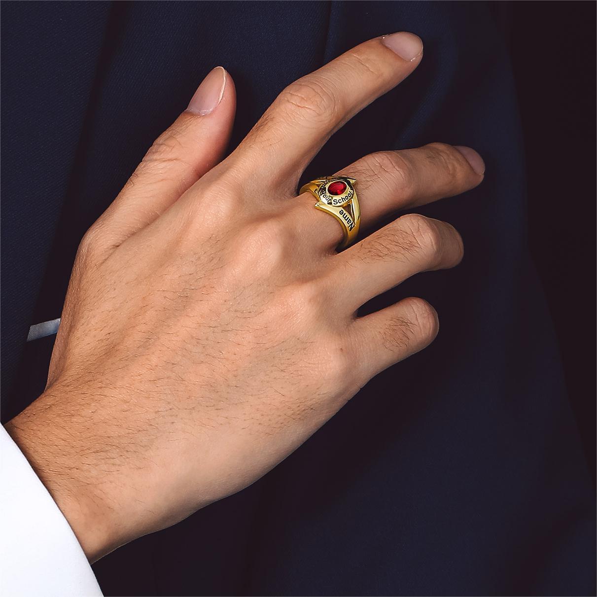 Custom4U Personalized Signet Class Ring