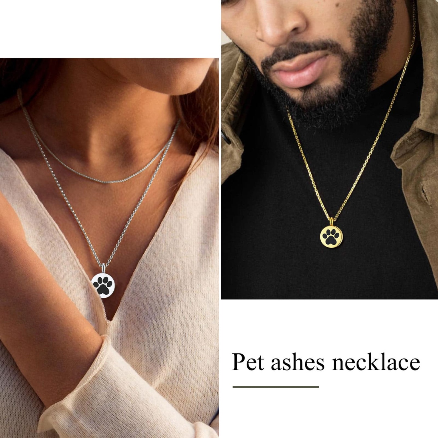 Pet Cremation Pendant Necklace model