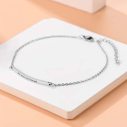 Customized Name Bar Anklet occasion