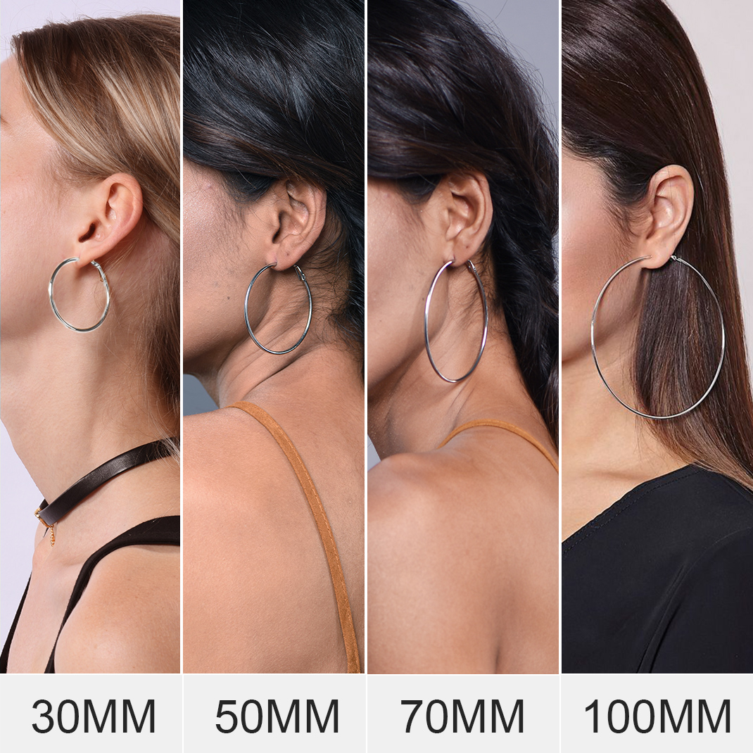 14K Gold Plated Hoop Earrings for Women