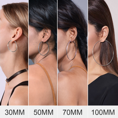 14K Gold Plated Hoop Earrings for Women