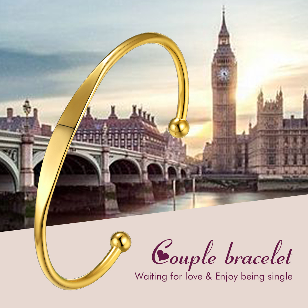 Personalized Engraved Name Cuff Bracelets for lover