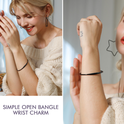 Personalized Engraved Name Cuff Bracelets for Women open wrist charm