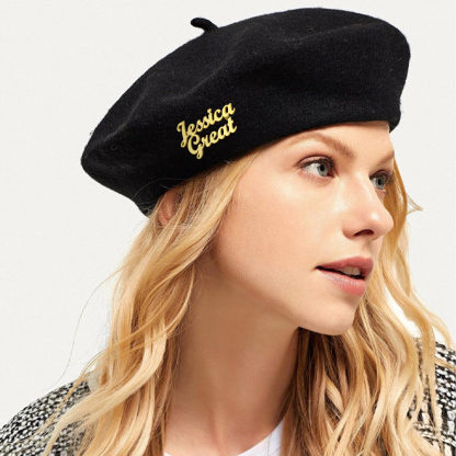 Custom Engraved Name Brooch Pin for Women Men model