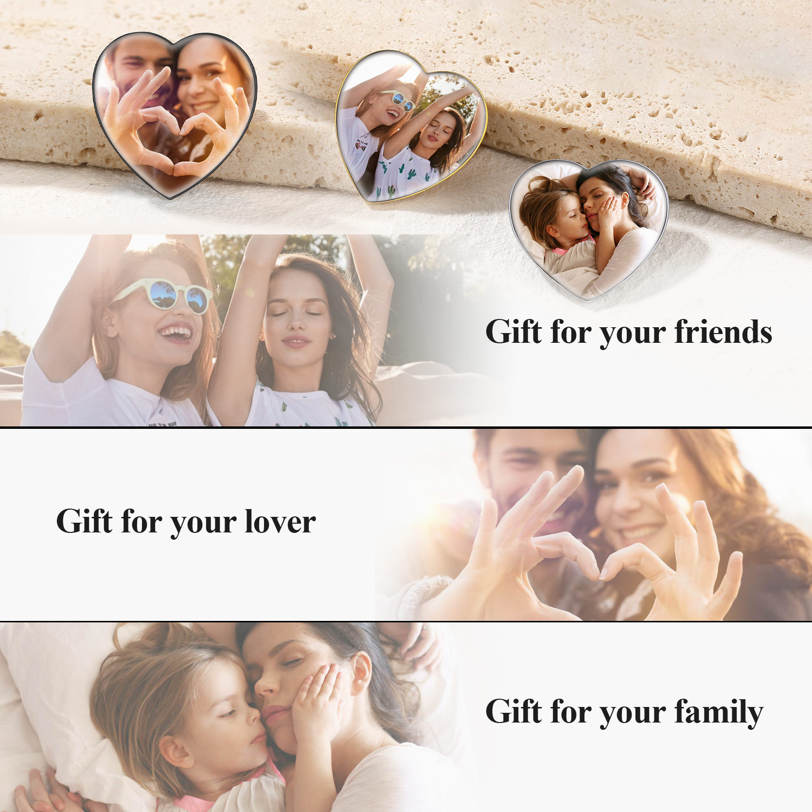 Custom Photo Brooches Wedding Charms Memorial Pins 