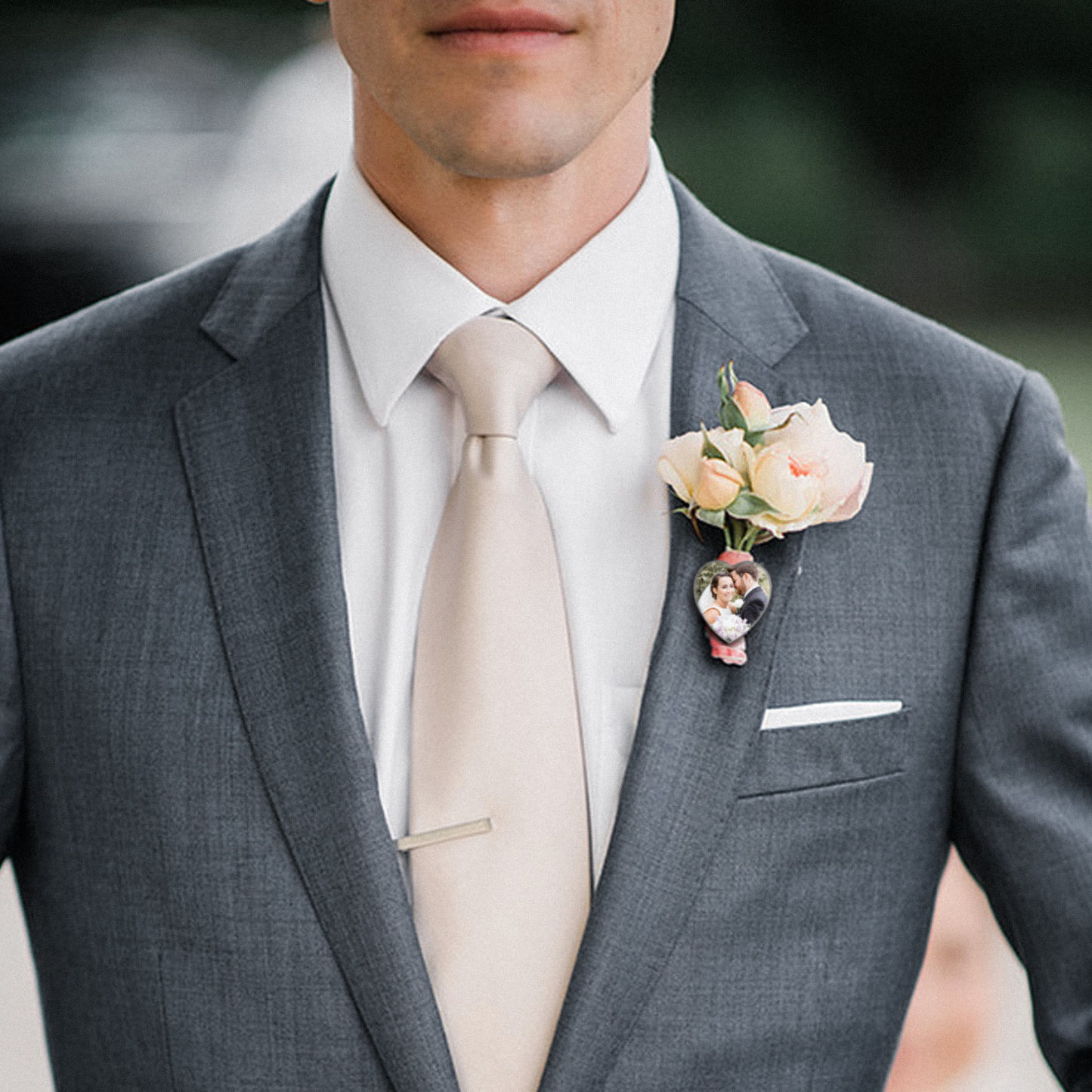 Custom Photo Brooches Wedding Charms Memorial Pins model