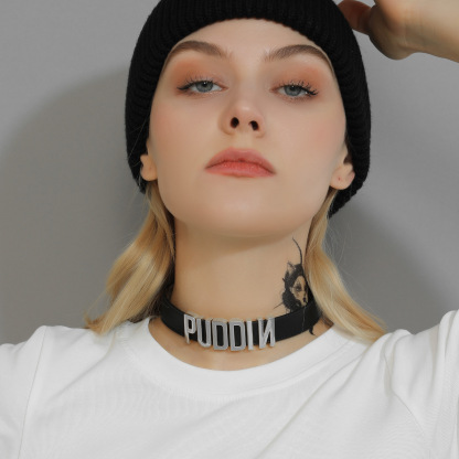 Punk Leather Choker Adjustable Neck Collar Necklaces For Women