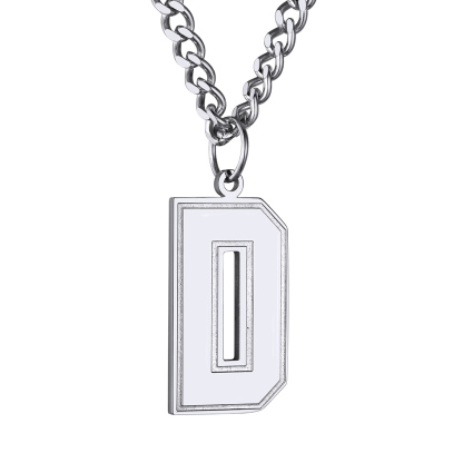 Letter Necklace D Initial Adjustable Stainless Steel Chain
