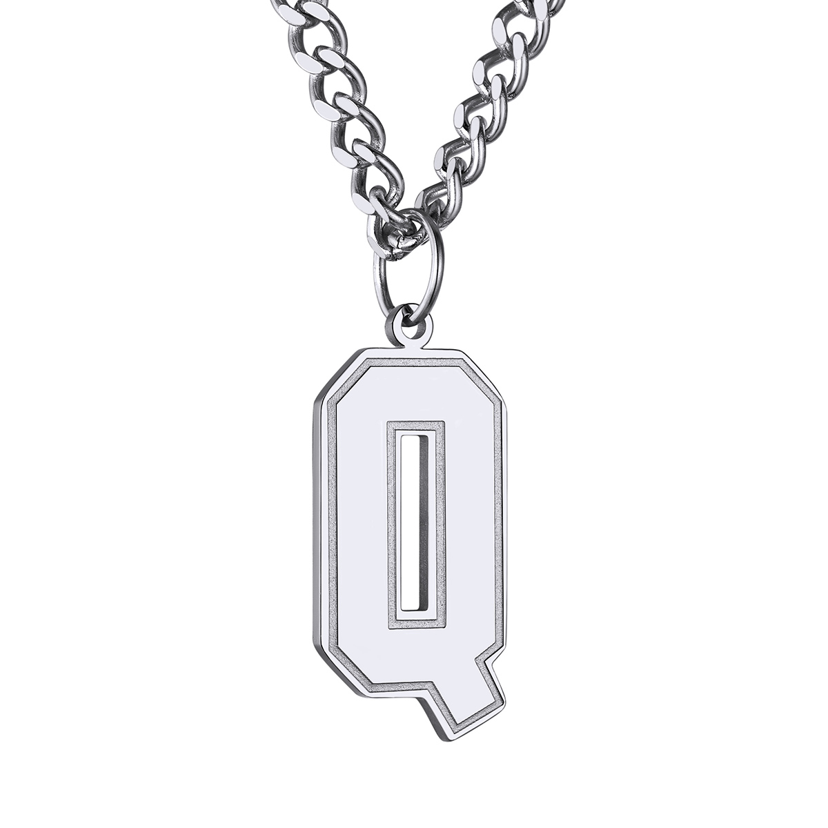 Initial Q Necklace Silver