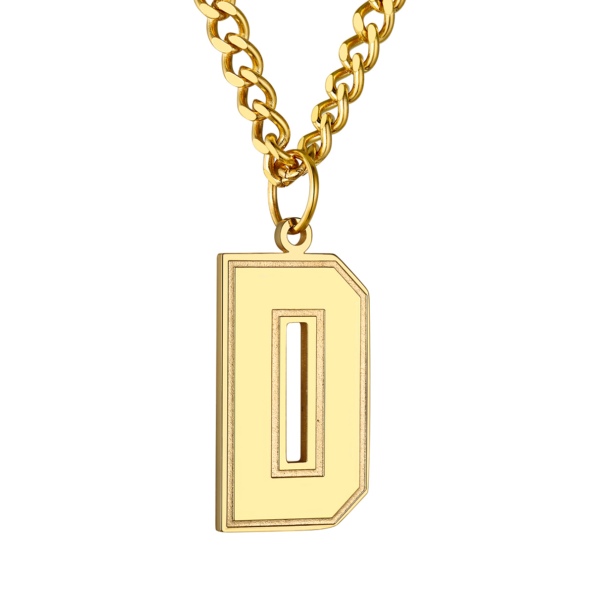 Initial D Necklace Gold