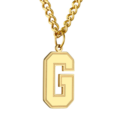 Initial G Necklace Gold