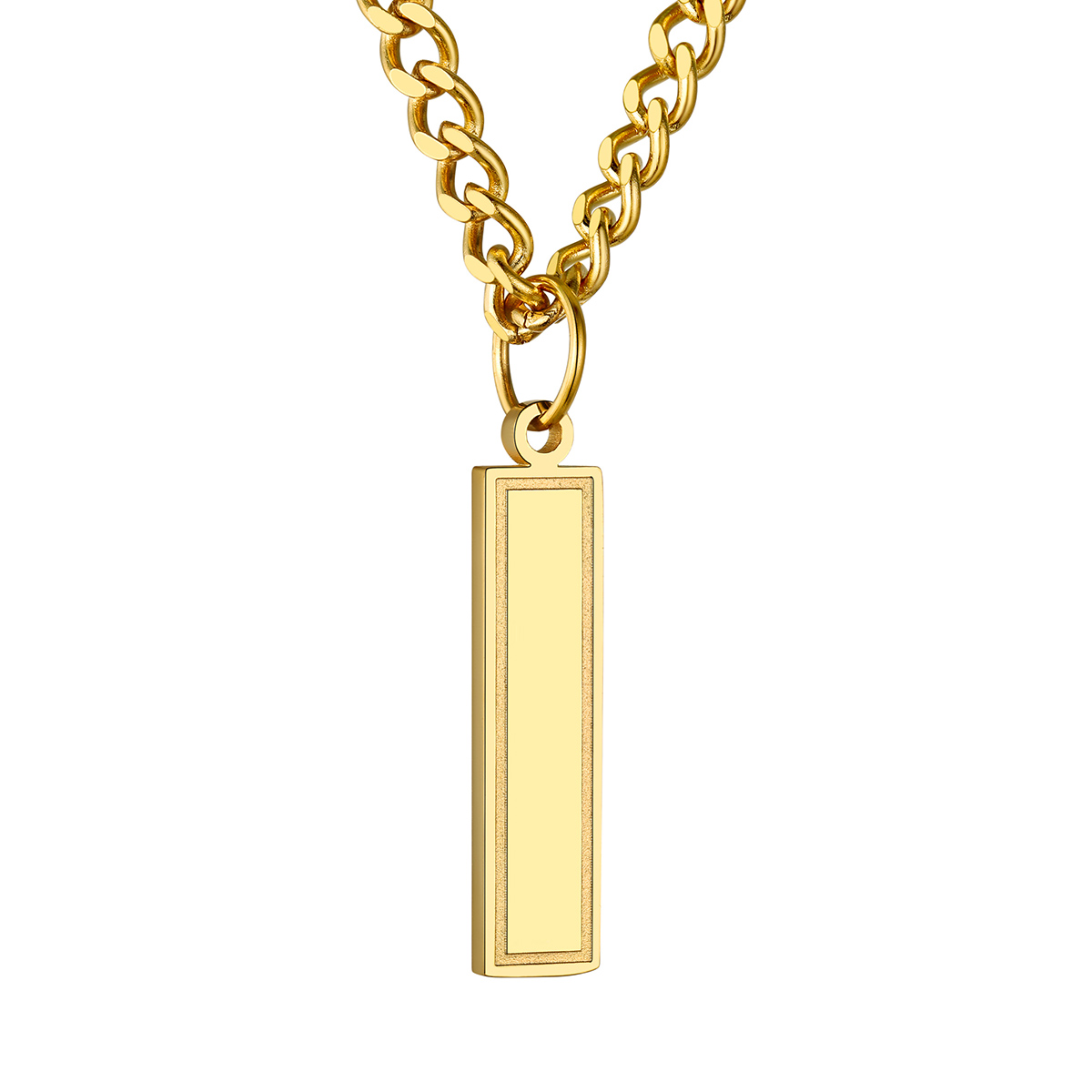 Initial I Necklace Gold