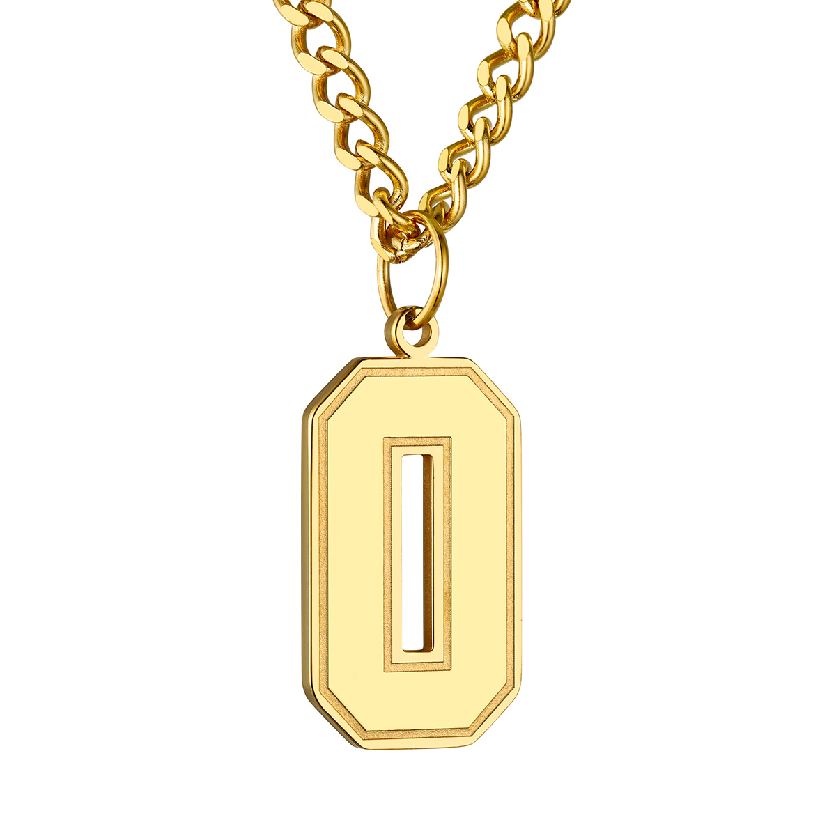 Initial O Necklace Gold