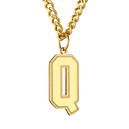 Initial Q Necklace Gold