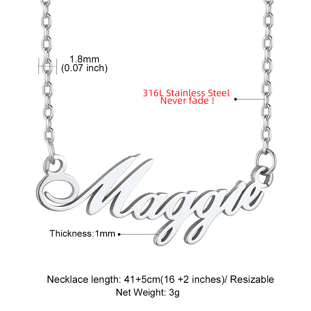 Personalized Name Choker Necklace for Women detail