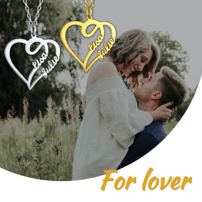 Personalized Heart Name Necklace for Women
