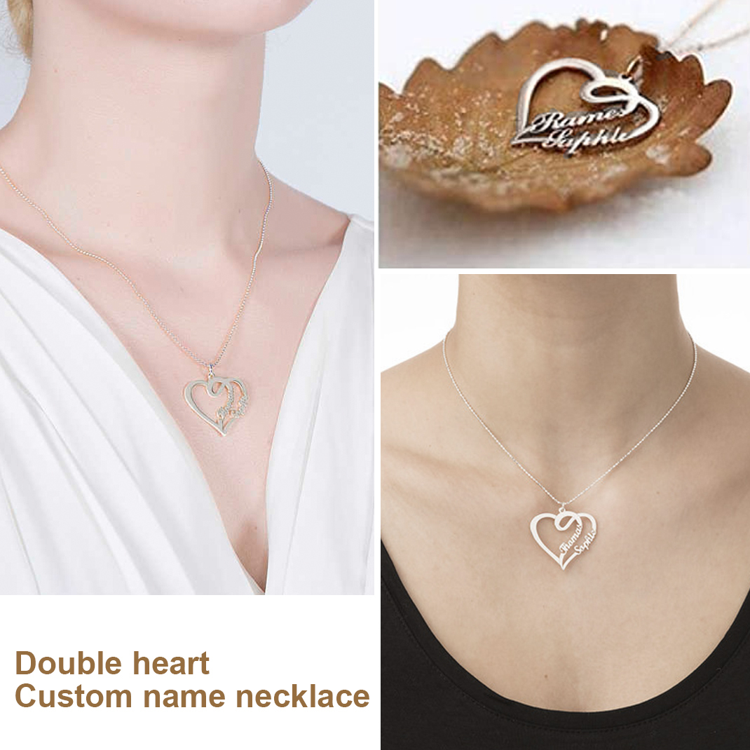 Personalized Heart Necklace for Women model