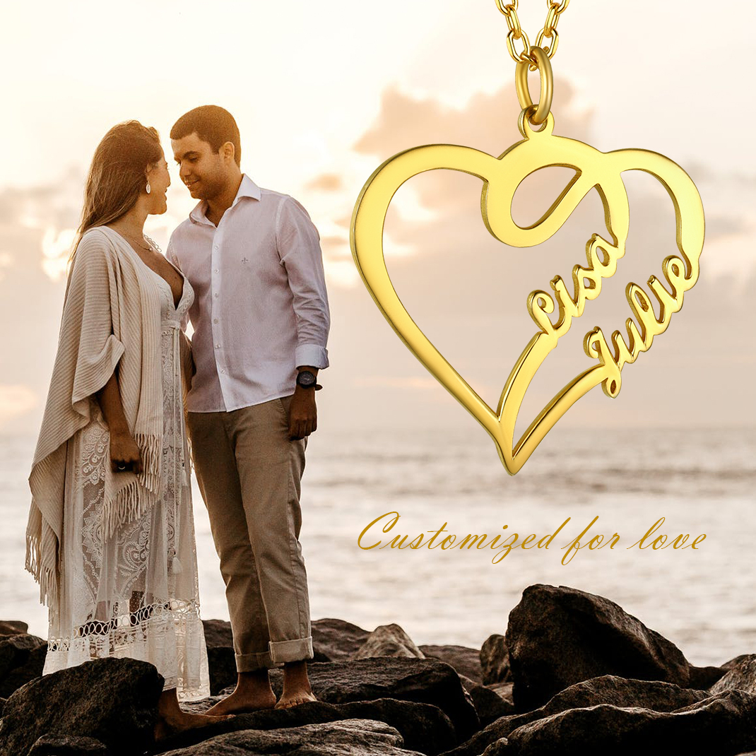 Personalized Heart Necklace for Women