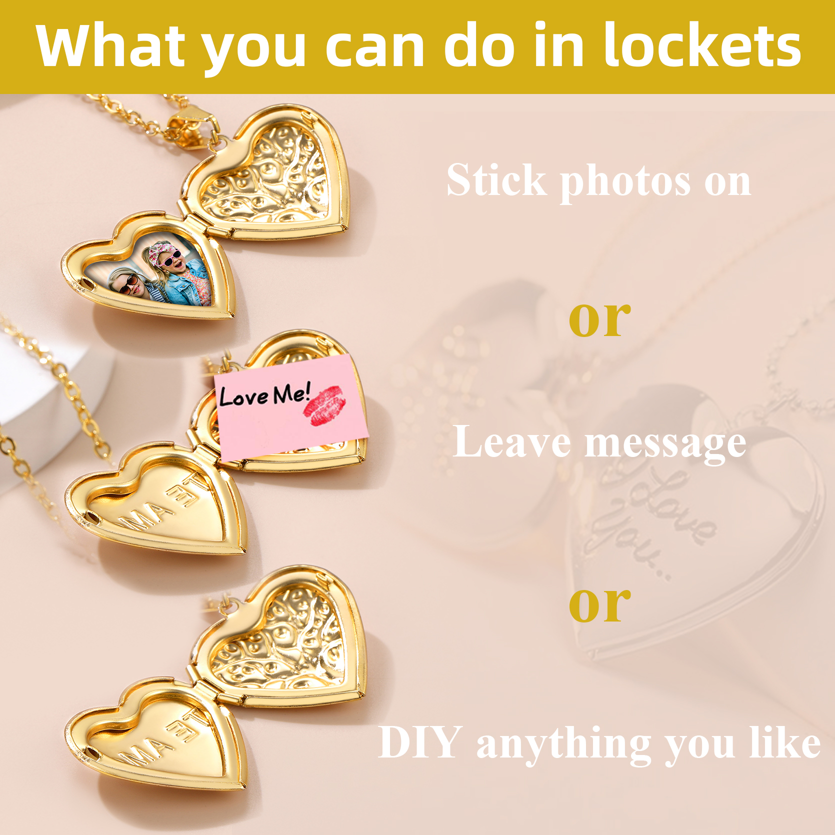 Personalized Photo Locket Necklace for Women