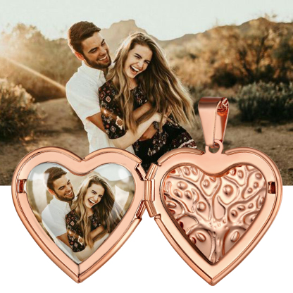 Personalized Photo Heart Locket Necklace FOR LOVER