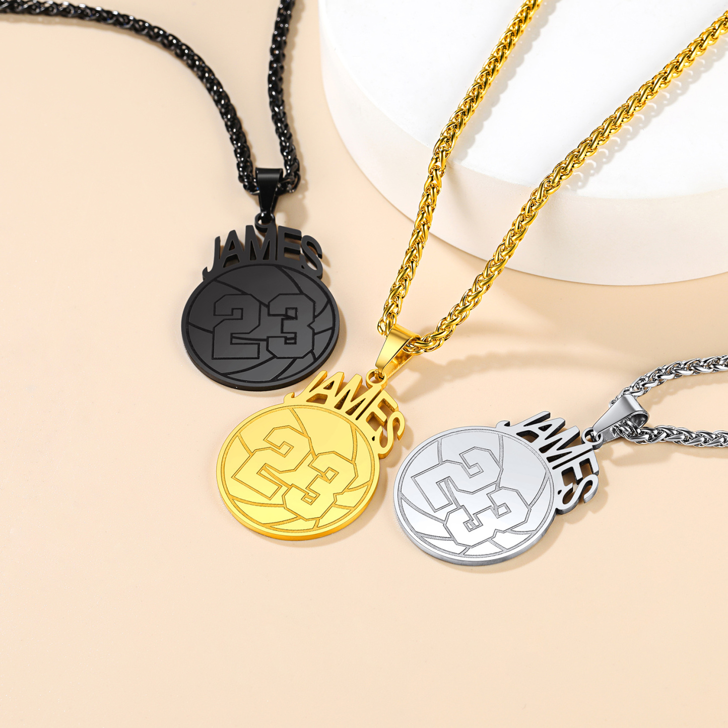 Custom Number Men Soccer/Football/Baseball Pendant Necklaces Sports Jewelry collection