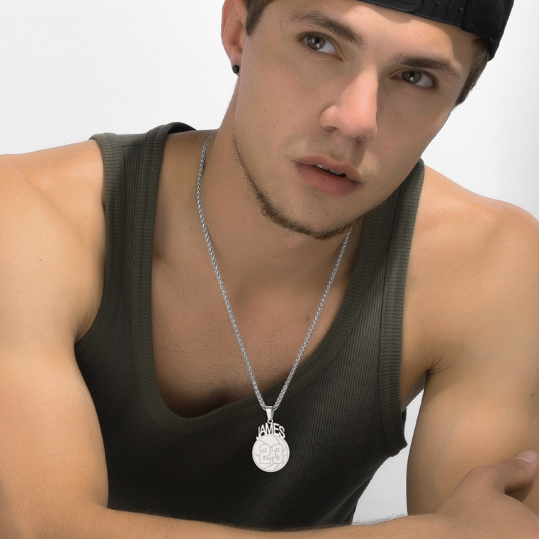 Custom Number Men Soccer/Football/Baseball Pendant Necklaces model