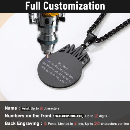 Custom Number Men Soccer/Football/Baseball Pendant Necklaces Sports Jewelry engraved