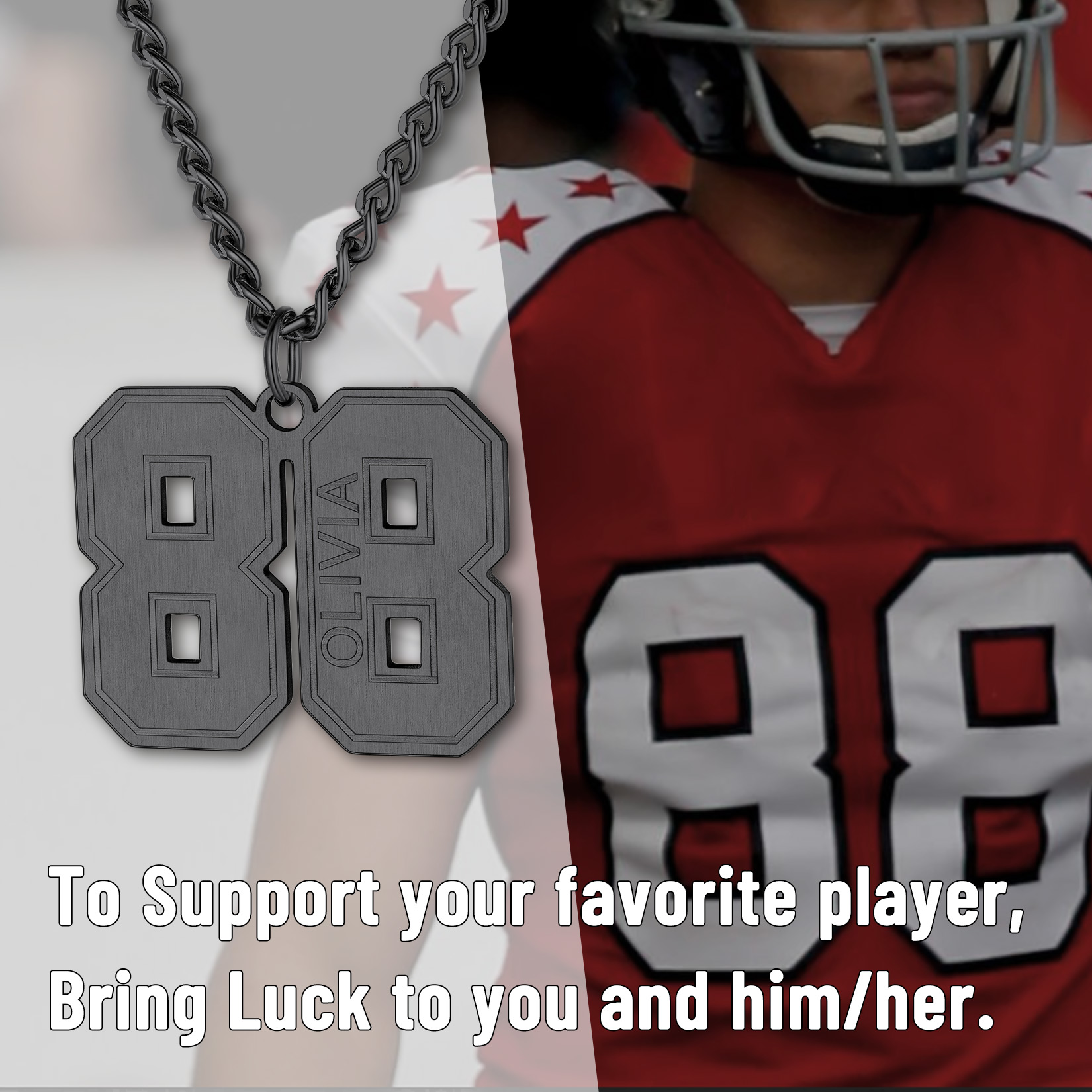 Personalized Engraved Number Necklace For Men