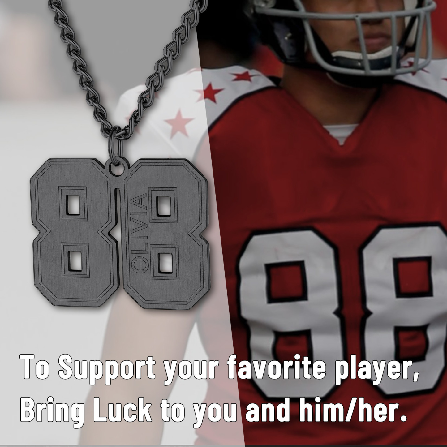 Personalized Engraved Number Necklace For Men