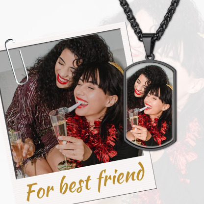 Double-sided Photo Customize Dog Tag Pendant Necklace gift For friends