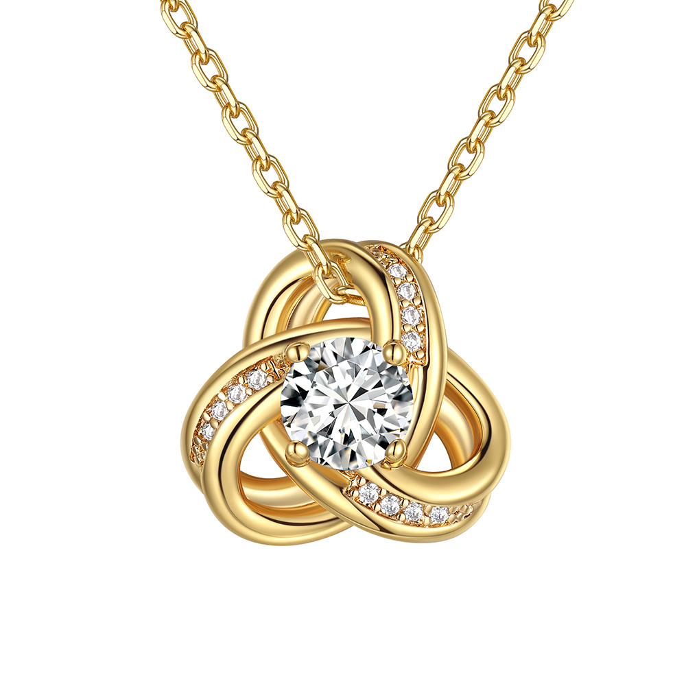 Birthstone Love Knot Necklace for Women