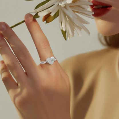 Heart Cremation Urn Ring for Ashes