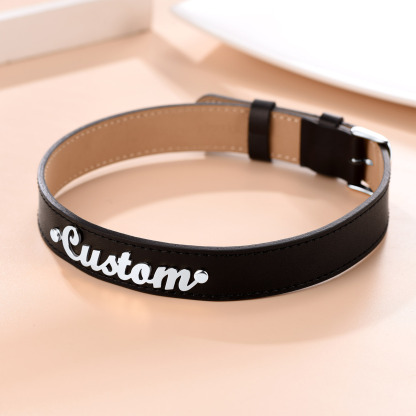Personalized Name Leather Choker Necklace for Women occasion