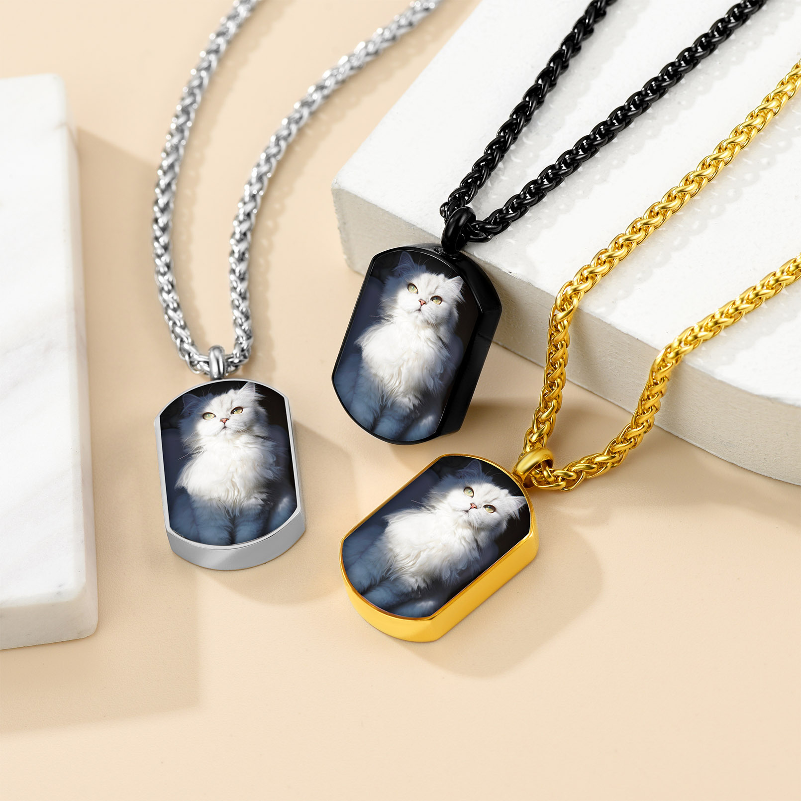 Personalized Picture Engraved Urn Necklace for Ashes Cremation Jewelry collection