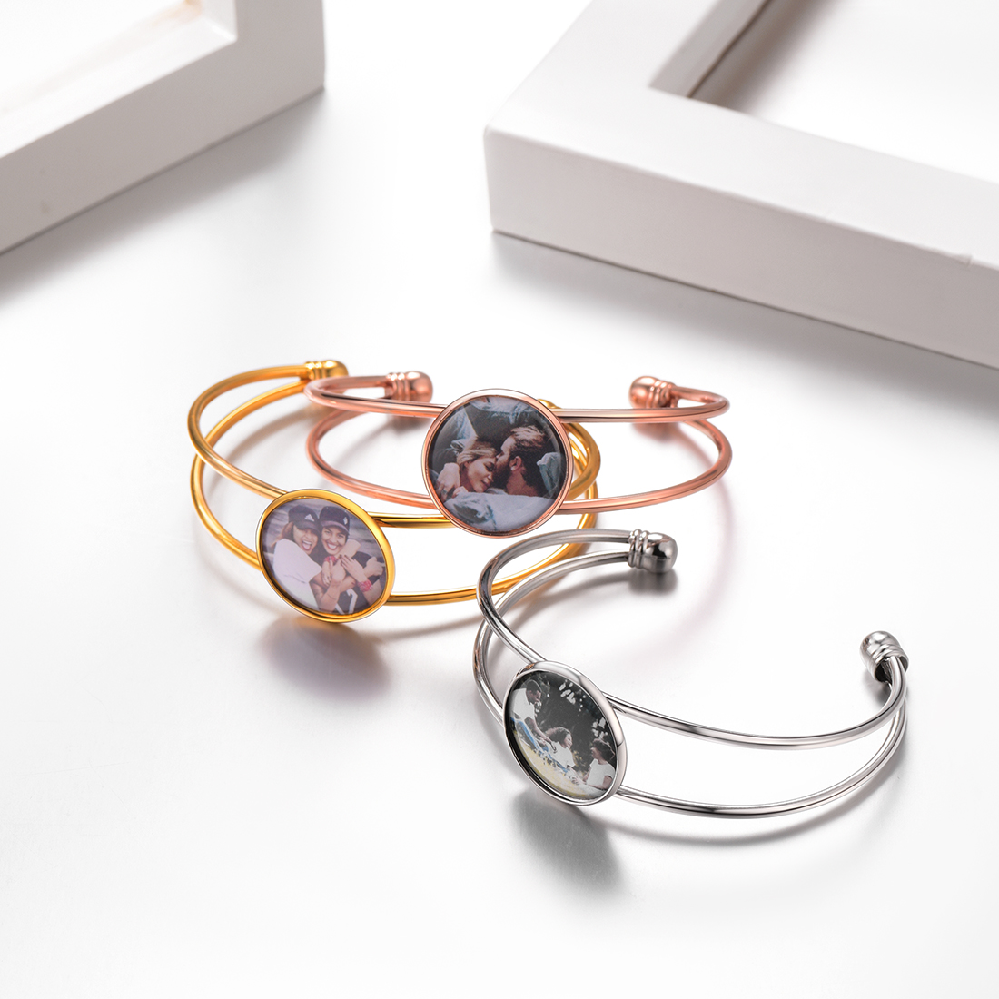 Personalized Photo Cuff Bracelets for Women collection