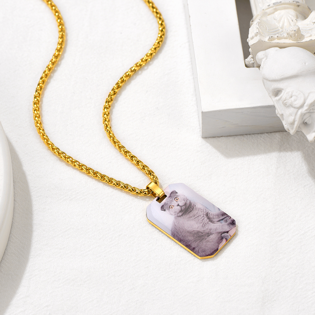 Custom Photo Engraved Pendant Necklace for Men Women occasion