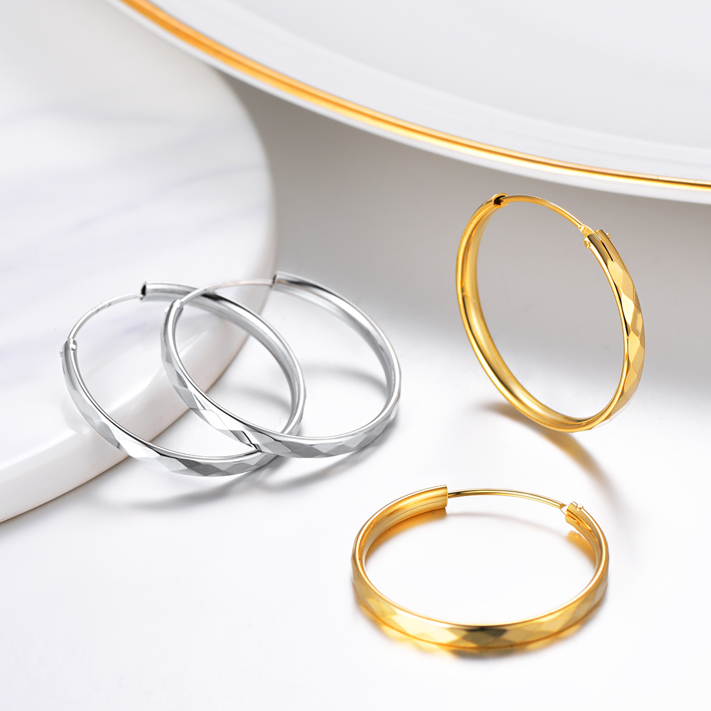 Hypoallergenic Sterling Silver Hoop Earrings For Women