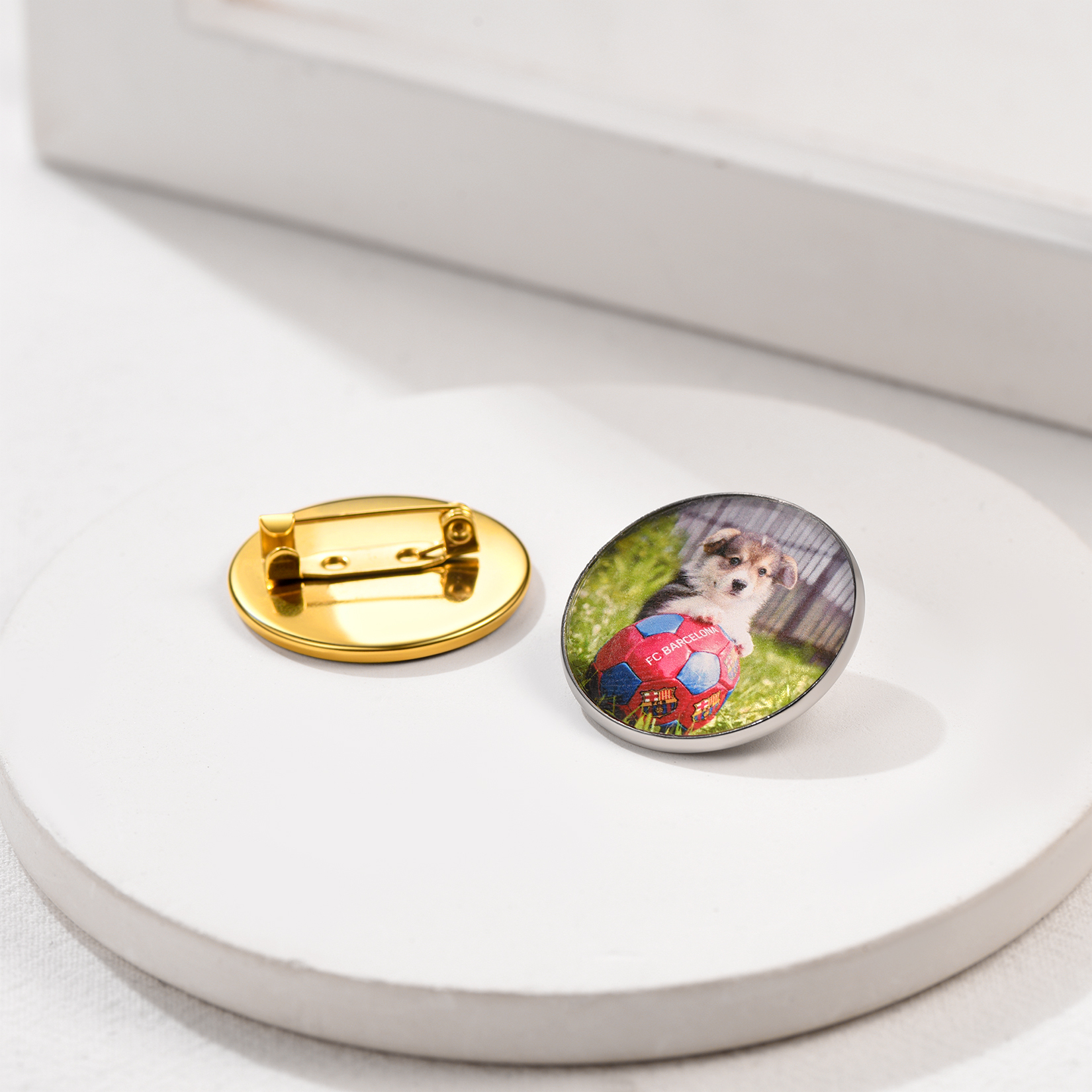 Custom Wedding Charms Photo Brooch Memorial Pins for Women Men occasion