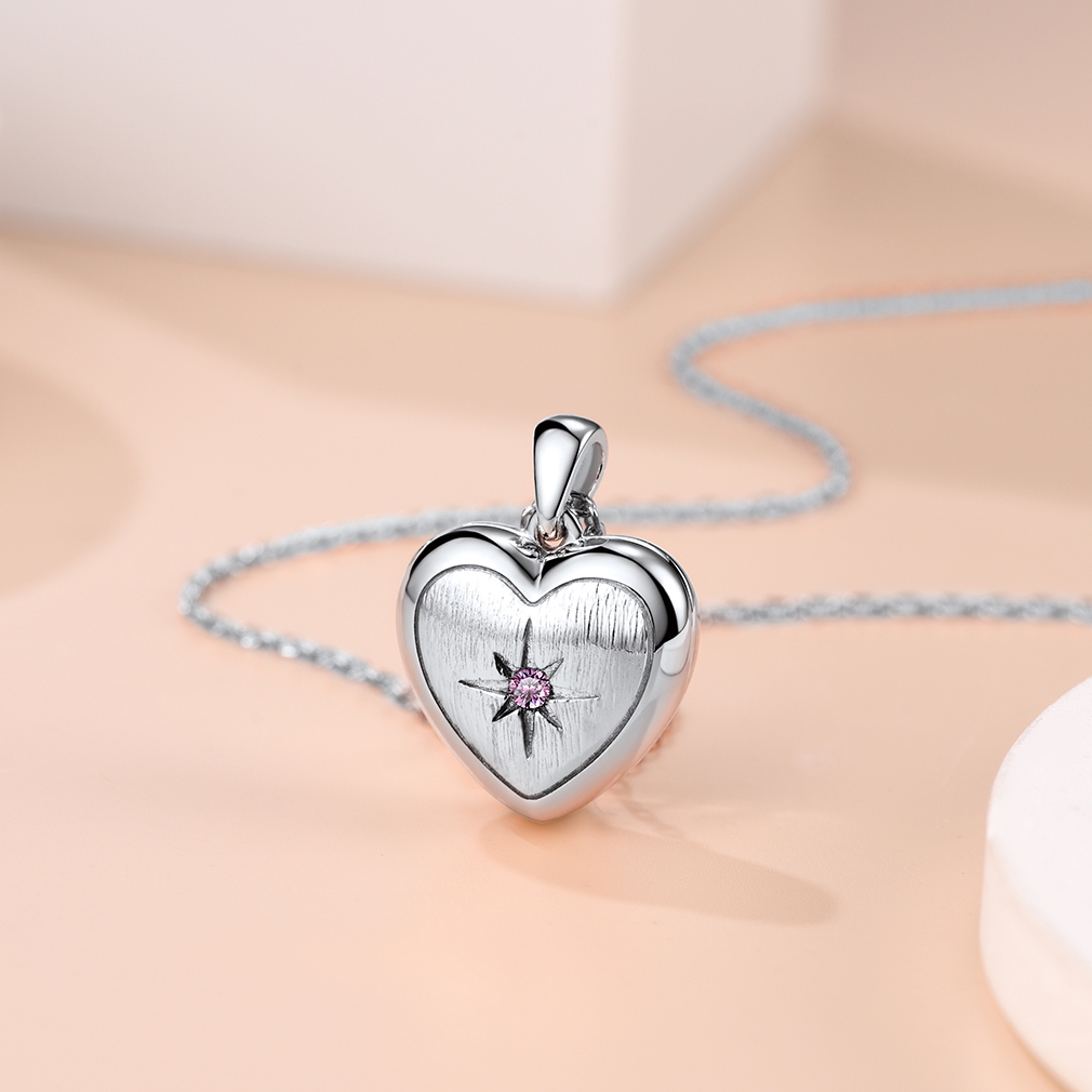 Personalized Birthstone Locket Photo Necklace for Women occasion silver