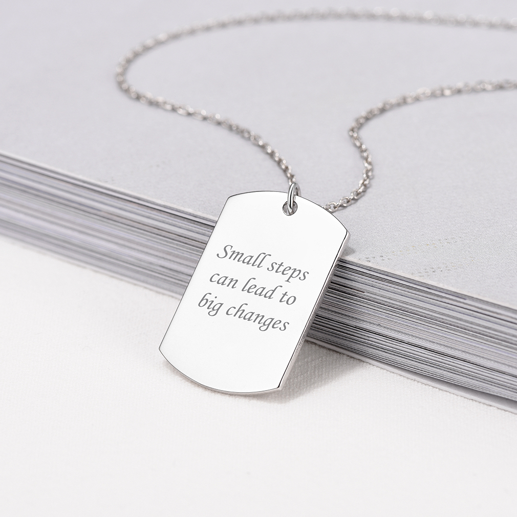 Custom Name Engraved Dog Tag Pendant Necklace for Men Women occasion